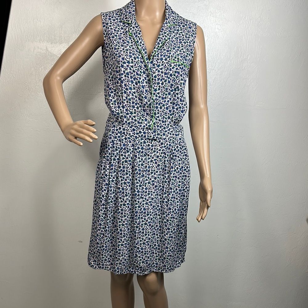 Hobbs N.w.3 Floral Print Sleeveless Knee Length Dress Size 6